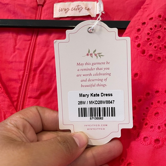 New Ivy City Co MARY KATE DRESS Coral V Neck Ruff’s Corset Women Size 28W - Picture 3 of 5